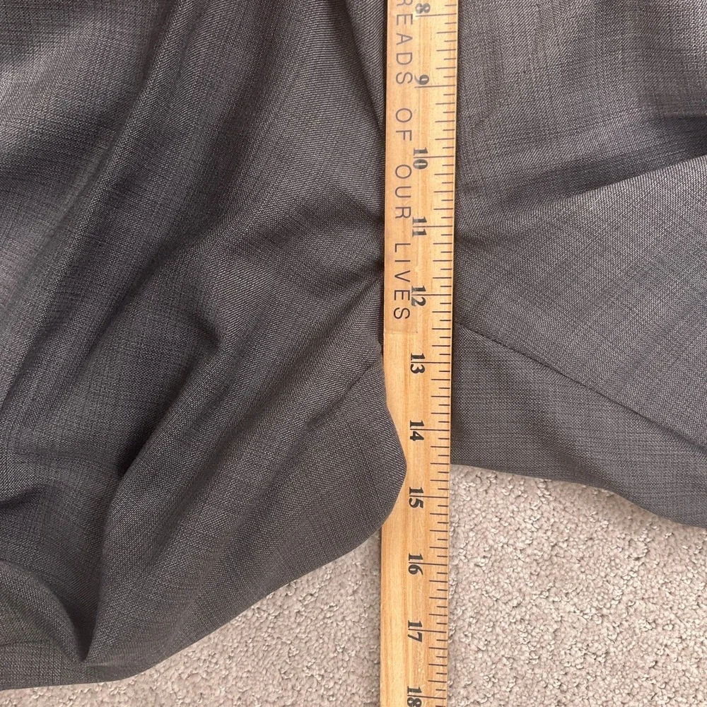 Tommy Hilfiger Suit Mens 46L 41W 31.5L Charcoal Gray Plaid Classic Neutral‎ Wool